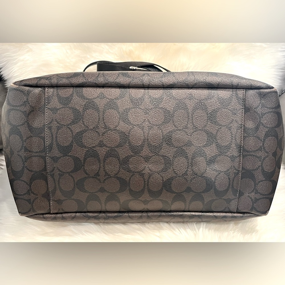 Coach Signature Coated Canvas Baby Bag-Brown/Black-MSRP $450 - Picture 6 of 16